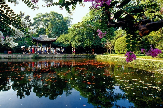 Viewing-Fish-at-the-Flower-Pond-in-hangzhou